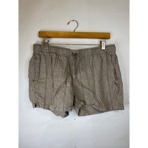 Patagonia Island Hemp Baggies Shorts Tan Brown Stripe Women's Size Medium